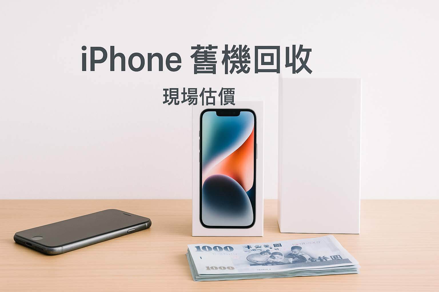 青蘋果3C iPhone舊機回收與二手機交換貼換全新機流程示意圖