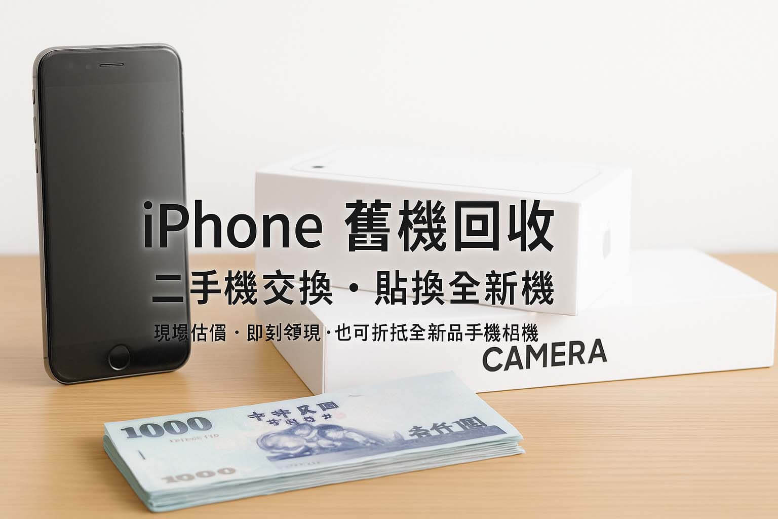 青蘋果3C iPhone舊機回收與二手機交換貼換全新機流程示意圖